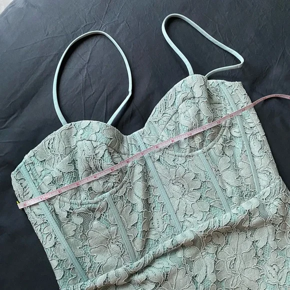 BARDOT Lace Spaghetti-Strap Sheath Dress in Light Blue - Picture 9 of 12